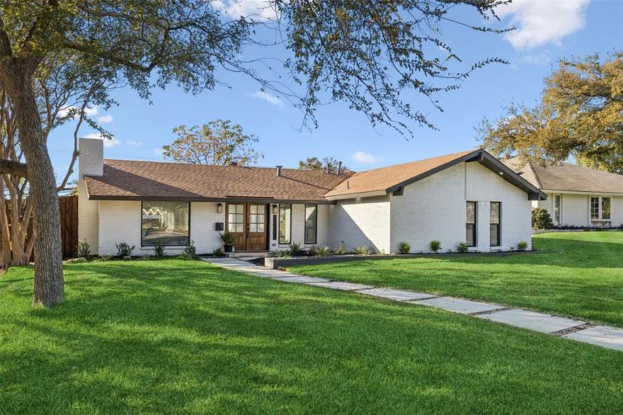 Experience refined North Dallas living in this beautifully renewed residence, set in a highly sought-after location south of LBJ with exceptional access to premier dining, shopping, and major thoroughfares. Fully renovated from top to bottom, this 3-bedroom home offers an inviting open-concept layout with redesigned airflow thanks to rerouted vents and thoughtful improvements throughout. The spacious living area features abundant natural light and seamless flow into the dining space and the reimagined kitchen, now boasting updated cabinetry, modern finishes, and an expanded layout ideal for everyday comfort or hosting guests. Each bedroom offers its own access to a dedicated bath, creating a rare level of convenience that enhances privacy and functionality. With a total of 3 full baths—including one newly added during the renovation—the home provides versatility for varied living arrangements. The oversized den provides an additional gathering area with easy access to the backyard, where a newly installed concrete driveway and remote-controlled rear gate offer enhanced security and convenience. Outside, mature trees frame the property, adding shade and character. The gated backyard, accessible from the alley, includes ample parking options thanks to the updated drive and garage configuration. Built in 1967 and thoughtfully modernized while preserving its charm, this 2,019-square-foot home offers a move-in-ready opportunity in an area known for its unbeatable proximity to key Dallas destinations, parks, and everyday essentials. With every major detail refreshed and redesigned, this property delivers a polished, contemporary feel in a location that continues to be one of Dallas’s most desirable. The extensive renovation ensures long-term comfort, improved efficiency, and a stylish environment suited for those seeking quality craftsmanship and a thoughtfully updated living experience.