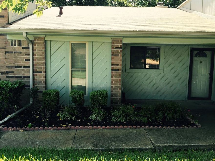 Half duplex located on a quiet street with numerous upgrades. laminate wood like flooring, granite counters, large living area which looks out onto yard. Both baths have been upgraded and have newer counters and bath shower areas. Refrigerator included for tenants use. Newer HVAC unit and dishwasher. Energy efficient windows in some rooms. Close to Euless water park, schools and hwys