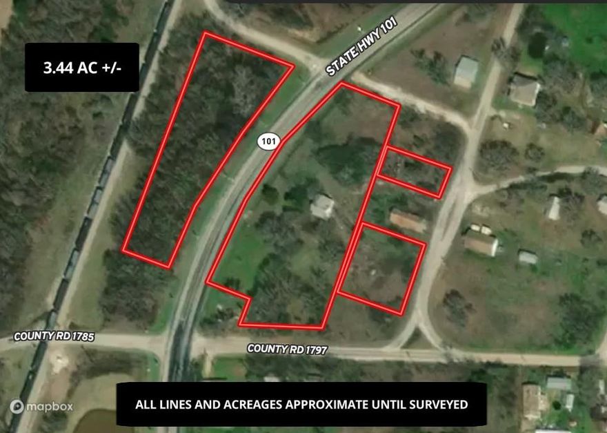 9 lots totaling 3.44 acres of unrestricted  land in the county. See plat for layout of lots. Land has been recently improved by way of skid steer work. Many possibilities with highway frontage on both sides. Truck parking, storage buildings, etc.
