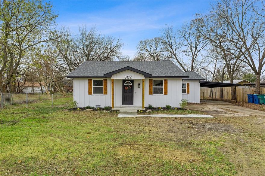 Completely renovated and move-in ready, this 3-bedroom, 2-bath home is tucked away on a quiet low traffic street in a well-established neighborhood. Every inch has been thoughtfully updated, blending modern finishes with a functional, comfortable layout. The light-filled kitchen features crisp white cabinetry, quartz countertops, subway tile backsplash, new appliances, and durable luxury vinyl plank flooring that flows throughout the home. Both bathrooms have been fully remodeled with stylish vanities, updated fixtures, rainfall showerheads and beautifully tiled showers. Major improvements provide peace of mind, including a brand-new 30 year roof, new windows throughout and a 10-year transferable foundation warranty. Outside, enjoy a large fenced backyard with mature trees, perfect for entertaining, pets, or play. A lofted storage shed with electricity offers endless possibilities for a workshop, hobby space, or additional storage. Additional highlights include a covered carport, fresh interior and exterior finishes, and located in a great neighborhood. This is a rare opportunity to own a fully renovated home at an affordable price!