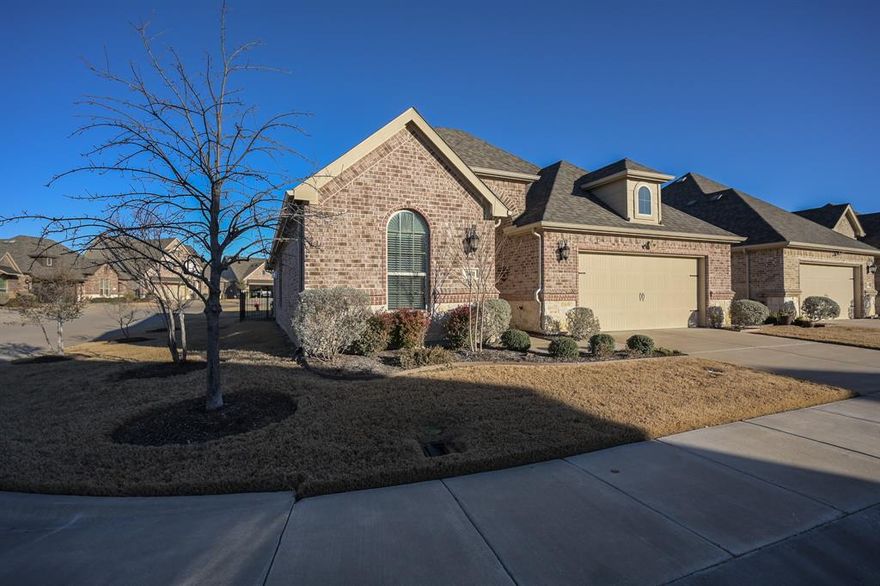 Welcome to this beautiful Torino Signature Series home located in a highly sought after 55 and over community. Situated on a corner lot with mature trees and no neighbors behind, this well maintained 2 bedroom, 2 full bath home offers comfort, style, and low maintenance living.

Inside you will find a wide entryway, wood flooring throughout main areas, tray ceilings in multiple rooms, recessed lighting, and a cozy gas fireplace. The private study with French doors is perfect for working from home or hobbies. The guest bedroom features a walk in closet and nearby full bath with granite countertops.

The kitchen is designed for entertaining with a large island, granite counters with waterfall edge, upgraded backsplash, upgraded dishwasher, and custom hardware. A mud room and spacious pantry add extra storage and convenience.

The primary suite includes a tray ceiling, double vanity, open shelving, large walk in shower with seat, and a walk in closet that connects directly to the laundry room with granite counter, upper and lower cabinets, and hanging rod.

Enjoy the covered patio with ceiling fan overlooking the greenbelt. The 2 car garage offers extra space for a freezer.

The condo association covers exterior maintenance including lawn care, sprinklers, and exterior pest control. Community amenities include pool, pickleball, grills, putting green, dog park, pond, fitness center, clubhouse, and social events. Conveniently located near medical facilities and new shopping coming soon.