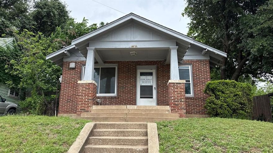 Excellent opportunity on Pine Street in Dallas! This single-story brick home features a covered front porch, 3 bedrooms, and 2 bathrooms. With solid bones and plenty of potential, this property is ready for your vision and updates to bring it back to life. Enjoy a spacious backyard and convenient side driveway parking—ideal for additional vehicles or easy access. Perfect for investors or buyers looking to customize and add value. SOLD AS-IS