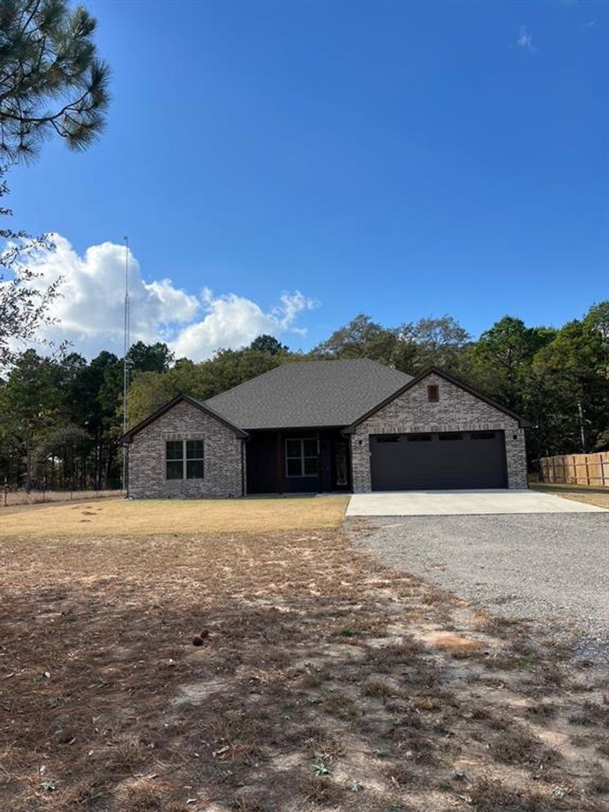 Gorgeous 2024 construction in Lindale School System! 4 bedrooms, 2 baths, 2 car garage and a large approximately 1.324-acre lot! Home has popular paint colors, granite, backsplash and an easy flowing floorplan! Large backyard is perfect for entertaining, gardening, really for anything you can imagine! Come and see this beauty today! (Home can also be purchased with an extra lot and a lot with a massive shop, see additional MLS listing.) (Some photos may not show the neighbors privacy fence.)