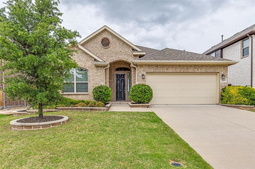 Welcome to this beautifully maintained one-story home nestled in the sought-after Willow Wood Subdivision — featuring outstanding community amenities with no PIDs or MUDs, and conveniently located near HEB. From the entryway through the family room, breakfast nook, kitchen, and utility room, elegant decorator tile flows throughout the main living areas. A versatile study framed by double French doors overlooking the backyard offers endless possibilities — home office, media room, or flex space. At the heart of the home is a stunning open-concept kitchen that truly impresses: abundant cabinetry, recessed lighting, granite countertops, a glass-look tile backsplash, a gas cooktop, stainless steel oven, microwave, and dishwasher — plus an oversized island with pendant lighting and a breakfast bar. A massive 7x6 walk-in pantry keeps every inch of storage organized and accessible. The expansive family room features a generous wall ready for your entertainment setup, a ceiling fan, and a wall of windows that provides natural light and backyard views. The breakfast nook flows seamlessly into the kitchen for easy, casual dining. The smart split floor plan offers privacy and flexibility. Two secondary bedrooms — each with a walk-in closet — are positioned toward the front of the home and share a full bath. The generously sized primary suite overlooks the backyard. The primary bath has tile floors, a tile-accented walk-in shower, a separate soaking tub, dual sinks, dual medicine cabinets, and a spacious walk-in closet. Large utility room. 12x10 covered patio. Insulated garage door. Sprinklers. Security. Willow Wood residents enjoy resort-style amenities: a large pool with a dedicated splash park, covered seating, and an expansive pool deck; an amenity center featuring a cabana with restrooms, a basketball court, and a sports court; a community playground; a pavilion with BBQ area; and hike-and-bike trails winding through scenic greenbelts and open spaces.