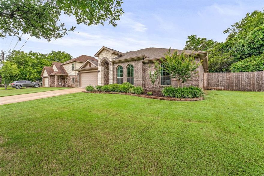 Welcome to your next home-- Beautiful 1949sf home, located in gated community of Indian Harbor. Just one street off the lake and close to fantastic community amenities, this well-designed 4 bedroom, 2 bath home offers a spacious open-concept layout that perfectly blends comfort, style, and functionality. The inviting living room seamlessly flows into the dining space and expansive kitchen. The kitchen features a large island, abundant counter space, and ample cabinetry. Bedrooms are generously sized, providing comfort and flexibility for family, guests, or a home office. The primary suite serves as a private retreat with an en-suite bath and walk in closet. Outside, you'll find well manicured landscaping, privacy fence and with a short walk-- you're at the lake! You’ll also love being near Indian Harbor’s community amenities, including the clubhouse, pool, marina, parks, and more. Must see this home!