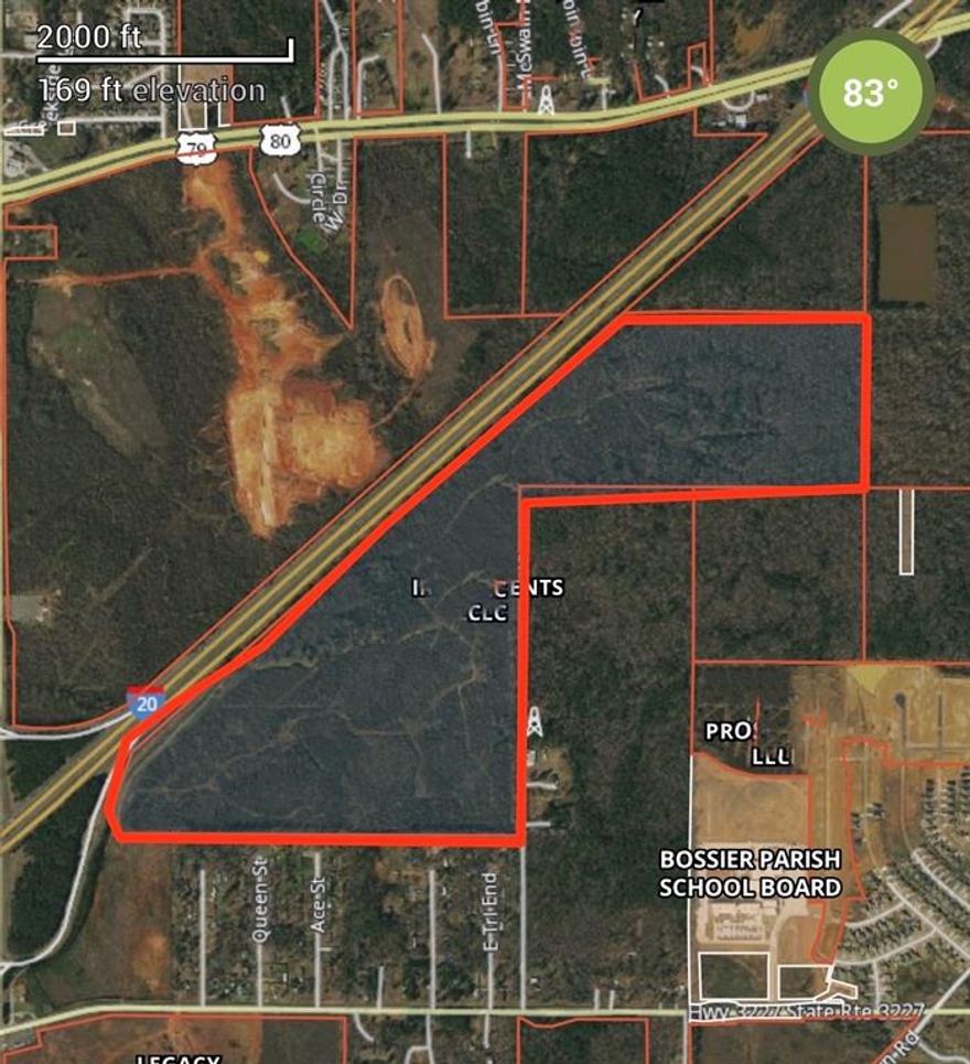 Experience the immense potential of this prime piece of real estate located right on the bustling interchange of I-20 and the Haughton Exit. With approximately 211 sprawling acres set against the vibrant backdrop of the I-20 On Ramp heading East, this location boasts convenience and accessibility.  Seamlessly connected, you can easily reach this property by taking the I-20 Haughton Exit 33. From Exit 33, stay in the right lane trajectory onto Hwy 157, make a smooth left turn on La-3227, and another left on Aqua Drive. The easy ingress and egress this location offers make it easily accessible.  Imagine a bustling Super Grocery Store, catering to the day-to-day needs of the locals.  This property would make a great Marketplace with travel center, hotel, restaurants, banks, etc. Also perfect for a distribution center.  So many opportunities on this large tract.  See it today!