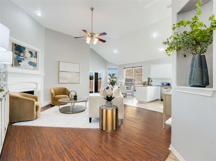 .OPEN HOUSE SUNDAY 12.7, 1PM-3PM. Welcome to 10933 Braemoor Dr, an affordable north Ft. Worth home with lovely curb appeal that has been carefully maintained. This property is a great place for any buyer, whether you want to call it home or make it an investment rental property. With no neighbor behind you, this home sits on a quiet street in the beautiful Emerald Park & Dorado Ranch area. Neighborhood amenities include extensive paved walking trails that lead to Dorado Park. The home itself boasts tall ceilings, wood floors, granite countertops and a farm sink in the kitchen, a covered back patio with plenty of yard space, and three large bedrooms. The previous owner had high standards and proactively repainted the entire house, updated flooring throughout, and made sure that this home is ready for its next owner.