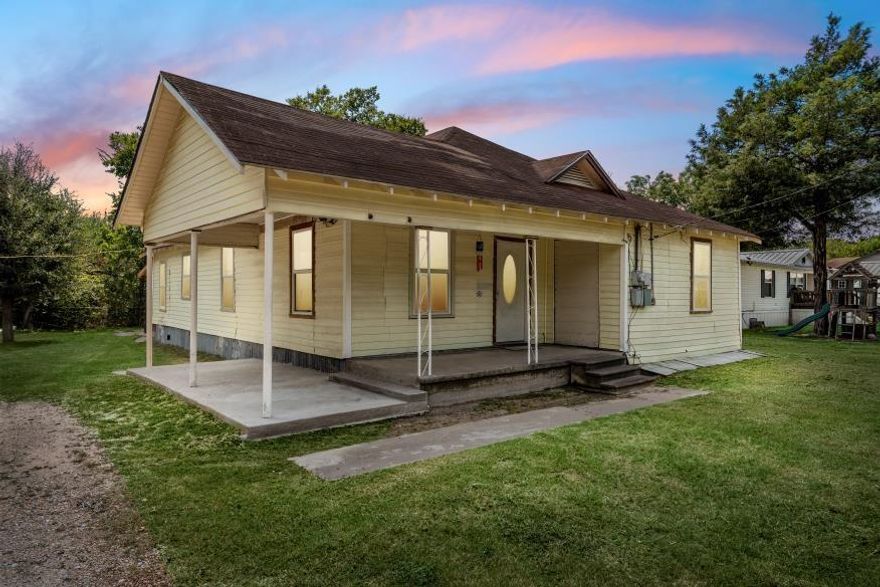 Nestled in a peaceful rural setting, this spacious home offers plenty of room to grow. While it’s in need of updates and some TLC, the structure is sound and full of character, providing the perfect canvas for your vision. Inside, you'll find generously sized rooms, including multiple bedrooms, a large living area, and a roomy kitchen that’s ready for your personal touch. High ceilings, original features, and a functional layout give the home a warm, welcoming feel — just waiting to be modernized. Situated on a double-lot, the property offers privacy, open skies, and the quiet charm of country living. There's room for gardening, outdoor hobbies, or even adding additional structures like a workshop or guest house.This is an ideal opportunity for someone looking to invest in a well-built home in a quiet, rural area — whether you're a DIY enthusiast, investor, or someone dreaming of a country retreat to make your own.