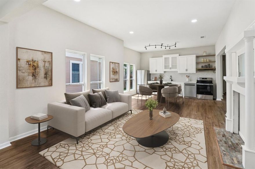 Charming Craftsman style home situated directly behind a scenic city park, offering rare backyard access to green space, walking trails, and open air recreation. Inside, you’ll find high ceilings, luxury vinyl plank flooring, and abundant natural light throughout. The kitchen features quartz countertops, shaker style cabinetry, and stainless steel appliances. The bathroom includes a modern walk-in shower with floor-to-ceiling tile and a sleek glass enclosure. All three bedrooms offer versatile layouts and stylish finishes. The fully fenced backyard provides a peaceful retreat with a direct view of the park and includes an automatic gate that opens to allow for vehicle access and parking. Conveniently located just minutes from Bishop Arts and Downtown Dallas, this home combines urban accessibility with a quiet residential feel.