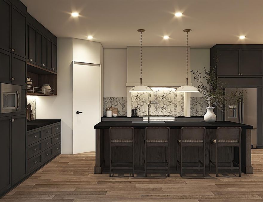 *PREFERRED LENDER INCENTIVES FOR CLOSING COSTS OR RATE REDUCTION. RATES AS LOW AS 5.99% ON FHA* Experience refined luxury and modern comfort in this beautifully designed single-story new construction home, set for completion January 2026. Thoughtfully crafted with upscale materials and elevated architectural details, this 4 bed, 3 bath residence blends warm, organic finishes with sleek contemporary style. Step inside to a spacious foyer, wide-plank flooring, and an open-concept layout that flows seamlessly from the kitchen to the dining area and living room. The gourmet kitchen is a true showpiece featuring custom dark cabinetry, a large center island, elegant Statuario Gioia marble backsplash, granite countertops from Brazil, designer pendant lighting, and new appliances. A spacious pantry and dedicated utility room add function to the home’s sophisticated style. The living room is anchored by a modern fireplace, offering a serene focal point and an inviting space for gatherings. Large windows bring in natural light and frame views of the private backyard. The luxurious owner’s suite includes a spa-inspired bathroom with Calacatta marble countertops, tile floor finishes, a walk-in shower, a soaking tub, dual vanities, and an expansive walk-in closet that connects to the laundry room. Three additional bedrooms are generously sized, with beautifully designed bathrooms featuring curated materials and premium fixtures. Located in a quiet pocket of Dallas with easy access to shopping, dining, and entertainment, 3910 Vineyard offers the rare chance to own a beautifully curated, turn-key new construction home with high-end finishes throughout. This is luxury living at its finest, designed for style, comfort, and everyday elegance.