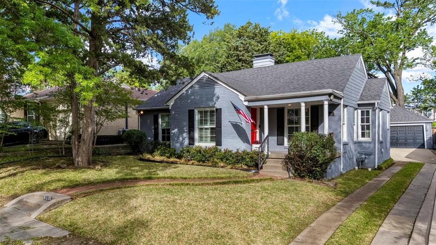 Charming and recently restored and expanded, this adorable Hollywood Heights cottage sits on a quiet street zoned to desirable Lakewood Elementary. With 2,278 sqft, 3 bedrooms plus a large, window-lined study, and 2 full bathrooms, the current owners left character intact when they updated and added on to this historic jewel box. Packed with lovely arches and quaint built-in bookshelves, elegant crown molding and chic wallpaper, original hardwoods and a cozy gas-log fireplace, each room is comfortable and inspiring. 2021 addition includes large primary suite, light-filled study, adorable guest bathroom and separate utility room -- all attached by a hallway with a divine built-in bookshelf. At that same time, new windows replaced the old, hardwoods were refinished, walls were retextured, exterior siding was replaced, new gas line and new sewer line to the street were installed. In 2017, the kitchen was renovated top to bottom with new counters, cabinets, appliances, fixtures and hardware. Enjoy plenty of storage in garage and separate backyard shed. Walking distance to Lindsley Park and the Santa Fe Trail + five minutes from White Rock Lake and the Arboretum and Tenison Park Golf Course! 2021 HVAC + 2021 Water Heater + 2021 Electrical Box. Full list of updates available upon request.