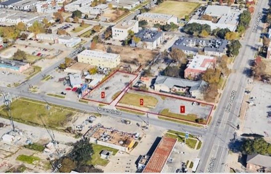 Three parcels of land located at the highly visible intersection of Live Oak and N Carroll Ave in the heart of East Dallas Neighborhood.
Addresses include: 4501 Live Oak, 4503 Live Oak, and 1316 N Carroll. Perfect for development of townhome community, multifamily, or any commercial business (only restriction on property is restaurants). Zoned commercial, can downzone to MF2 or greater. Old East Dallas is one of the most sought after areas for development in Texas. Centrally located in Dallas next to Knox-Henderson, Lower Greenville, Lakewood, and
Downtown. Within close proximity to some of the largest employers in Dallas including Baylor Scott and White Hospital. View OM in transactions for more information on townhome and apartment development opportunities.