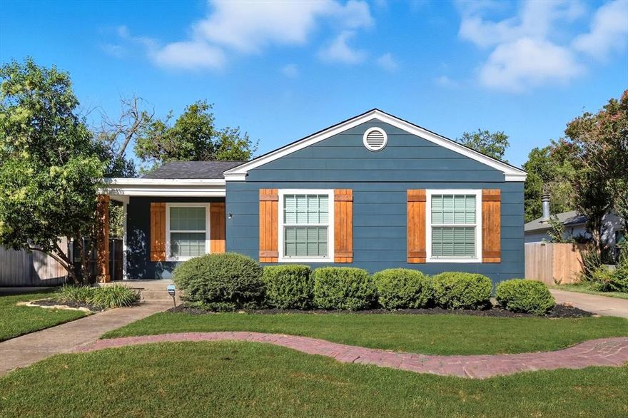 Willing to Negotiate - Make an Offer.  Gorgeous and amazingly affordable One Story 1948 Mid-Century pier and beam home near TCU, with a large backyard, three bedrooms, two full bathrooms a two car garage and an oversized back covered porch.  Enjoy the character and history of true hardwood floors, gas cooking, a full sized family room and dining room and a wonderful location.  Homes like this are not just a dime a dozen.  This home has been well loved and even has a fresh coat of paint.  This home has style, affordability and enormous upside potential.  Keep the original historic and traditional feel while upgrading only what you want at your own pace.  Make this home your own as it will not last long and is priced to sell.