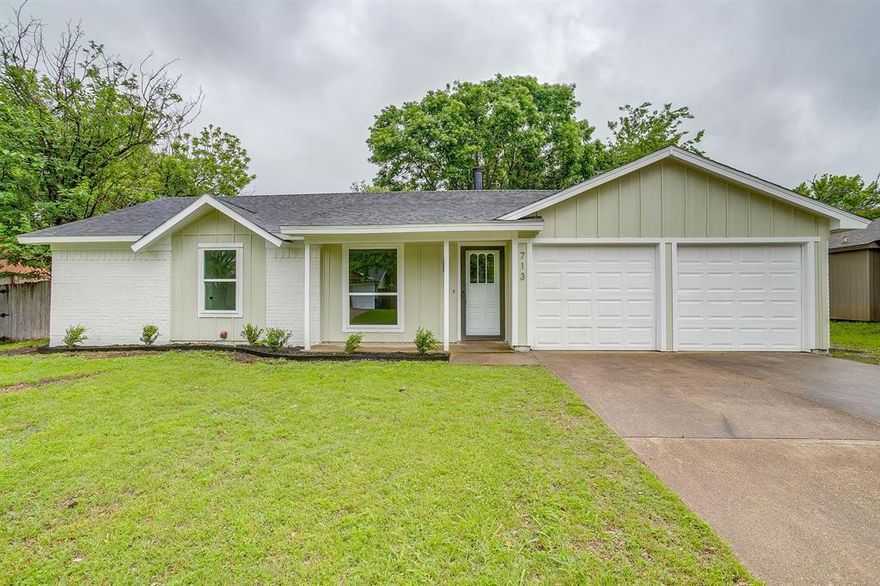 This beautifully renovated 3-bedroom, 2-bath home has just about been taken down to the studs and rebuilt with today’s buyer in mind. From top to bottom, nearly everything is new — giving you the feel of new construction without the price tag. Major upgrades include new windows, new roof, new HVAC system with new ductwork, and added attic insulation for comfort and efficiency year-round. Inside, you’ll find a fresh, modern design featuring custom cabinetry throughout, granite countertops, new LVP flooring, plush carpet, updated plumbing fixtures, and all new lighting. The kitchen and both bathrooms have been fully remodeled with stylish finishes, including tile showers and upgraded vanities that give the home a clean, high-end feel. The exterior has also been refreshed with new siding, fresh paint, and a nice-sized backyard perfect for relaxing or entertaining. A large garage with brand new doors adds both function and curb appeal. Located in Burleson ISD and within walking distance to The BRiCk, this home offers convenience, quality, and lifestyle all in one. Priced to sell and move-in ready — homes with this level of renovation don’t last long. Schedule your showing today.