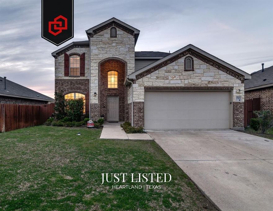 Welcome to your dream home in the heart of Heartland, Texas! This newer construction beauty, built in 2018, boasts breathtaking designs and modern finishes throughout. Step inside to discover a spacious and inviting interior flooded with natural light.  The heart of the home is the stunning gourmet kitchen, complete with granite countertops, stainless steel appliances, and ample cabinet space. Whip up culinary delights while enjoying views of the expansive backyard oasis. Speaking of the backyard, prepare to be amazed by the size of this outdoor paradise! With plenty of space for gardening, outdoor dining, and recreation, it's the perfect place to relax and unwind. Located just 30 minutes from downtown Dallas, you'll enjoy the best of both worlds – the tranquility of suburban living with easy access to the vibrant city. Don't miss your chance to own this slice of Texas paradise – schedule a showing today and make this house your home sweet home!