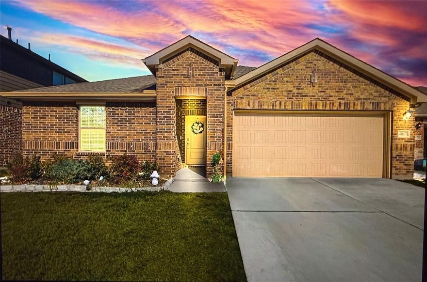 PRICE IMPROVEMENT!! Welcome to this lovely 4-bedrooms, 2-bathrooms, single story brick home located in a N. McKinney newer development (homes built between 2023-2025). It's a popular country meets suburban setting and sits in the highly sought after Melissa Independent School District. Offering over 1800 sq ft of living space this house opens to an airy layout where wood-like laminate plank floors sweep through the entrance into the kitchen, dining, & family living areas, perfect for family gatherings and everyday living. The natural sunlight creates a warm & inviting atmosphere in your modern kitchen, that includes granite counter tops, stainless steel appliances, eat-at island and a large walk-in panty for all your storage. 3 bedrooms are located in the front of the house, & one could easily function as a study, playroom, or quiet room for those serene moments we all savor. The primary bedroom is a great size & positioned in the back of the house for privacy. Large windows to brighten the room & the en-suite that includes dual sinks, stand alone shower, linen shelving, & an ample walk-in closet. The energy efficient Low-E windows and programable thermostat helps you keep your rooms temps where you want them. The spacious 2-car garage provides plenty of room & has a classy epoxy floor & it's where you find your tankless hot water heater for those endless showers. Step outside to a large fenced backyard-perfect for relaxing and enjoying your morning coffee on the covered patio & spend evenings grilling or just enjoying the backyard. This home combines comfort, style and an exceptional location. It's minutes from US-75, and accessible to shopping, dining and parks. Come See!