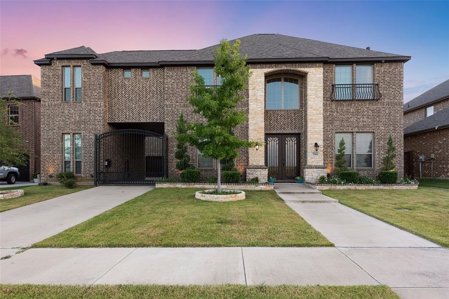 Welcome to the most beautiful subdivision in Mansfield, Texas. This stunning custom home is set at the end of 360 and 287 in the majestic Somerset subdivision, offering an unparalleled blend of luxury and comfort. From the moment you arrive, you’ll be enchanted by the quarter-acre lot, complete with a EV port in the gated garage area for added security. Inside, the home boasts a gourmet kitchen with a gas cooktop, double oven, and elegant quartz countertops. The rich hardwood floors lead you to an air-conditioned back porch, perfect for enjoying those warm Texas evenings. Every bedroom features its own bathroom, providing ultimate privacy and convenience. Plus, you’ll find both a media room and a game room, all fully furnished, making this home move-in ready and perfect for entertaining. With luxurious features like a waterfall pool, outdoor kitchen, and more, this home truly stands out as a the most beautiful in Mansfield’s most premier neighborhood.