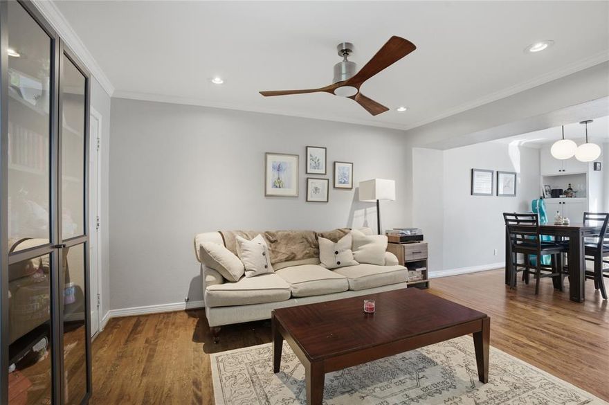 Perfectly positioned in the heart of Dallas, this beautifully updated condo offers modern style, functional living, and unbeatable convenience near Love Field, Highland Park Village, Uptown, the Medical District, and more. Inside, you’ll find hardwood flooring throughout, an updated kitchen, spacious bedrooms with walk-in closets, and abundant built-in storage throughout the home. The inviting main level features a generous living area, dining space, powder bath, and a well-appointed kitchen designed for both everyday living and entertaining. Upstairs, both bedrooms provide comfort and privacy along with a hall bath featuring a tub& shower combination. Step outside to enjoy the private backyard deck complete with a large 6x3 storage closet. Convenient access to the North Dallas Tollway makes commuting to Downtown, Uptown, or North Dallas quick and easy.