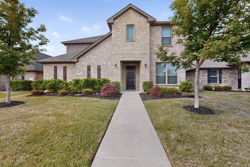 Modern Luxury Meets Peace of Mind! Discover this pristine, one-owner gem built in 2021! Step into an airy, open-concept floor plan featuring dramatic vaulted ceilings and a dedicated home office. Kitchen is a storage lover’s dream, anchored by sleek granite countertops and premium stainless steel appliances. Upstairs, enjoy a massive game room and four spacious bedrooms, all enhanced by custom-added interior storage.
Relax on your extended covered patio, perfect for year-round entertaining. Best of all, move in with total confidence—a brand-new, upgraded roof was installed in November 2025 and comes with a full warranty. This home truly has it all!  All information deemed reliable but not guaranteed. Buyer and buyers agent to verify needed information.  Survey is available.