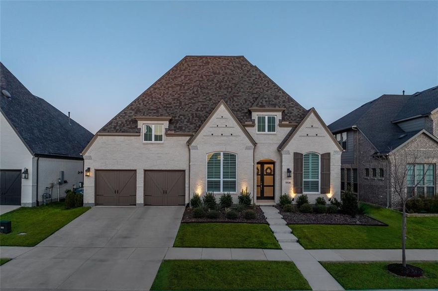 Located in the highly sought-after Harvest community in Argyle, this beautifully designed single-story home offers a perfect blend of luxury, comfort, and lifestyle. Zoned to Argyle ISD, the property sits in one of North Texas’s most desirable master-planned neighborhoods, known for its strong sense of community and resort-style amenities.
The home features four bedrooms along with a dedicated study and private theatre, creating flexible spaces ideal for today’s buyers who value both functionality and everyday comfort. The living and dining areas are warm and inviting, highlighted by dual fireplaces that add a refined, upscale touch. Thoughtful details such as elegant trim work and designer pendant lighting elevate the interior throughout.
The primary suite is a true retreat, offering a spacious bedroom and an oversized custom walk-in closet designed for both style and organization. The single-story layout provides ease of living while maintaining a well connected, open feel.
Harvest residents enjoy access to multiple pools, walking and biking trails, parks, playgrounds, community event spaces, a lake, and on-site coffee and gathering spots, making daily life both convenient and engaging. With amenities that support an active lifestyle and a strong neighborhood feel, this home presents an exceptional opportunity for buyers looking to move now and invest in both quality and community.