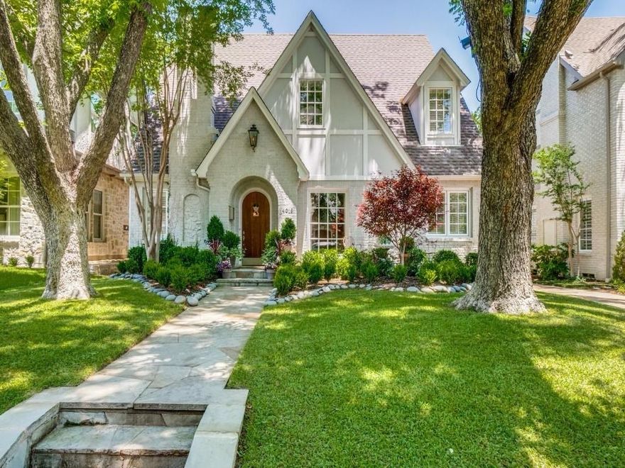 Beautiful 1929 Tudor in the Fairway meticulously expanded to over 4,000 SF by Jerry Stark. Center hall plan and open family room, kitchen and breakfast area. Large master suite with walk in closet and 3 secondary 2nd fl bedrooms. Study downstairs has full bath and could be 5th bedroom. Quaint reading nook at second floor landing. Media or game room on 3rd floor and large laundry centrally located on 2nd floor. Large rear porch with spa and pool and detached two car garage and wrought iron swing gate. Walk to many surrounding parks and UP Elementary.