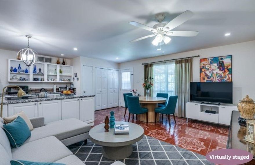 This 3-bedroom, 2-bath treasure is truly move-in ready, offering a perfect balance of modern elegance and cozy charm. Inside, you’ll find gorgeous ceramic tile in the spacious living area and rich wood floors in all bedrooms, creating a seamless flow throughout the home.

The open-concept kitchen and living area shine with sleek LED recessed lighting and abundant natural light, an ideal space for both everyday living and hosting gatherings. The updated kitchen makes cooking and entertaining a delight.

Step outside to your private backyard oasis with a covered patio perfect for relaxing afternoons or evening get-togethers. A privacy fence surrounds the yard, and as a bonus, the back gate opens to allow trailer access or storage, adding convenience for the right buyer.

The finished one-car garage provides extra room for storage or projects, while all appliances—including refrigerator, washer, and dryer—are included, making this home truly turn-key.

Don’t miss the opportunity to move right in and start enjoying the lifestyle you’ve been waiting for!