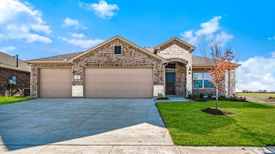 MLS# 21040353 - Built by Altura Homes - Ready Now! ~ The Denmark floor plan by Altura is the perfect blend of style and functionality, designed to meet the needs of modern families. With three spacious bedrooms, two well-appointed bathrooms and 3-car car garage, this home provides ample space for comfortable living. The front study offers versatility, serving as an ideal home office or cozy library. A tray ceiling in the entryway adds a touch of sophistication, welcoming you into the home with elegance. The kitchen is a true standout, featuring Frigidaire stainless steel appliances, 42-inch cabinets with crown molding, and stunning granite countertops. The large island with an undermount stainless steel sink elevates the space, creating a contemporary and polished look. Off the kitchen, conveniently located down the hall, there are two secondary bedrooms, a second bathroom, and a spacious utility room. For ultimate privacy, the primary bedroom is located at the rear of the home, offering a peaceful retreat. The owner’s ensuite is a luxurious escape, complete with a garden tub, separate shower, dual sinks, and an expansive closet with a built-in shoe rack, blending practicality with comfort. Altura’s Denmark floor plan is designed for those who want a home that is both beautiful and functional.