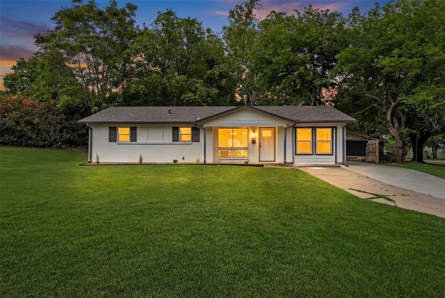 Fully remodeled 3 bedroom, 2 bathroom home on a large corner lot in a prime location! This move-in ready home features modern updates, designer finishes, and stylish upgrades throughout. Step inside to an open, light-filled layout with custom paint colors and upgraded designer lighting. The kitchen is a standout with unique honeycomb tile backsplash, updated finishes, and a clean, modern feel—perfect for everyday living and entertaining. Major updates include a newer roof (2021), giving buyers added peace of mind. The oversized corner lot offers plenty of yard space for outdoor living, gardening, pets, or future additions. Located close to shopping, dining, and major highways, this updated home checks all the boxes for buyers looking for style, space, and convenience. Schedule your showing today—this one won’t last!