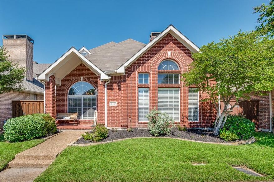 Nestled in a cul-de-sac, this two-story single-family home offers 3 bedrooms and 2.5 baths. Step inside to an abundance of natural light that creates an airy and welcoming atmosphere. The design of this home encompasses two living areas, both graced by a double-sided brick fireplace that adds a touch of warmth. This floor plan includes two dining areas, one of them being perfect for a more relaxed dining experience conveniently located by the kitchen. Here, you can enjoy your meals by a window that overlooks the backyard. The kitchen offers an updated sink and cabinetry updates with new paint and hardware. Complementing the updated granite countertops is an updated backsplash adding personality to the kitchen. Other updates include a shower tub in the second bathroom, and new carpet on the staircase and the second floor. Outside, you'll discover a backyard with flooring updates, perfect for outdoor gatherings or unwinding after a long day.