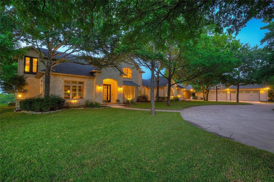 MULTIPLE OFFERS RECEIVED!!! Indulge in the charm of this secluded Texas Hill Country estate, nestled on 6.5 picturesque acres. Guest addition in 2005, Remodeling in 2023. This property welcomes horses and cattle and features guest quarters for added convenience. Private stocked ponds, embraced by majestic trees, offer stunning vistas, blending town and country living seamlessly. Relax on veranda-style covered porches, complete with an Austin stone fireplace, overlooking the pool-spa, patios, and screened porch—a haven for capturing breathtaking sunrises. Outdoor enthusiasts can revel in gardening, fishing, and livestock in their backyard. Impeccable craftsmanship adorns every detail of this remarkable home. -Please check out the virtual tour link to walk through the home and under the Floorplan! Colors of home maybe a little off..