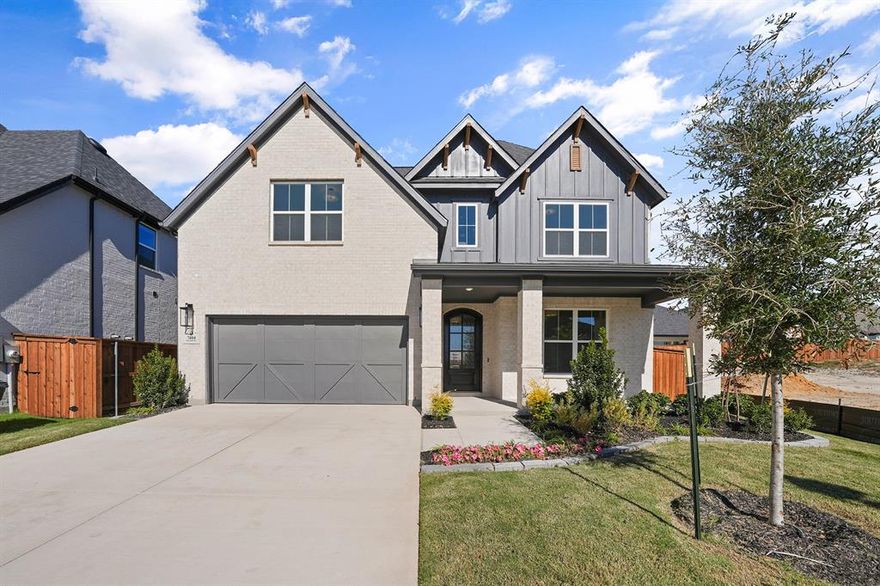 The Heath plan features a modern, open living space with a dramatic vaulted ceiling in the family room. Enjoy a contemporary, neutral interior color palette and nail-down hardwood flooring throughout the main areas on the first floor. The kitchen includes upgraded cabinets and quartz countertops. Upstairs, you’ll find both a game room and a media room. The home boasts a white and gray brick exterior with a spacious front porch. It also includes an upgraded tech and lighting package. No MUD PID tax and low HOA dues make this home even more appealing. WELCOME HOME TO OUR SHADDOCK FAMILY!