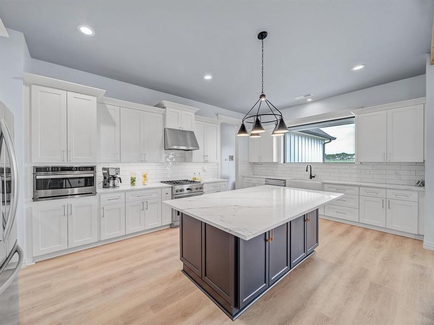 Seller is motivated, please bring all offers! Small-Town Texas at its Best! Enjoy the perfect blend of space and convenience in this beautifully designed 5-bed, 3.5-bath home with an oversized 3-car garage. Set on 2 peaceful acres just minutes from Denton and under an hour to Dallas, this spacious home features an open-concept layout with luxury vinyl tile throughout, gourmet kitchen with stainless steel appliances, a dedicated home office, and the large upstairs flex space makes for a nice game or media room. Enjoy your fully fenced backyard - perfect for both relaxing and entertaining under the tranquil Texas sky. Easy access to big-city amenities - shopping, dining, medical care, and major highways make this property a rare opportunity to enjoy Texas country living without sacrificing convenience. Fridge, washer, and dryer included.