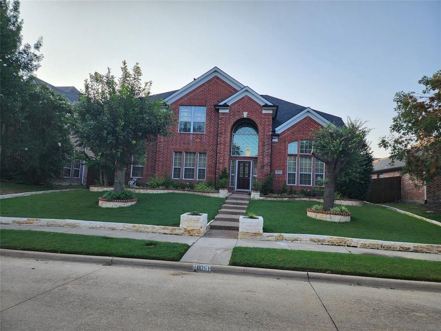 Recently remodeled to near-new perfection, this stunning 4-bedroom, 3-bath residence in the heart of Frisco showcases nice upgrades completed during its 2021–2022 transformation—features that would command a significant premium as builder upgrades today. The home is beautifully appointed with fully custom cabinetry,  shelving with soft-close doors, and luxurious quartz countertops throughout. Elegant new chandeliers in the foyer and formal areas further elevate the home’s visual appeal.

The chef’s kitchen is a true showpiece, featuring a commercial-grade cooking range and vent, microwave drawer, extensive pull-out storage, pot filler and a rare oversized pull-out appliance garage that distinctly sets this home apart. Plush new carpeting adds comfort upstairs. Major system upgrades include new energy-efficient HVAC systems, a high-quality reverse osmosis water system, and a whole-home water softener. Extended backyard with sliding gate. Home has centralized surge protector covering all outlets from surges. Home also features an oversized shoe and storage closet by the side of the stairs.

The serene primary suite overlooks the pool and includes a spa-inspired bath with quartz countertops and a heated soaking tub. Secondary bathrooms are tastefully refreshed with new vanities, along with an upgraded upstairs bathtub. Designed for entertaining, the media room with wet bar and the spacious game room provide ideal gathering spaces. Extensive stonework enhances both the front and backyard, while the pool and spa combination creates a true private summer retreat. Community park is right around the corner and the Elementary school is adjacent to that. Home is close to the new Universal Kids resort. From top to bottom, this exceptional Frisco home delivers luxury, comfort, and countless “wow” moments.