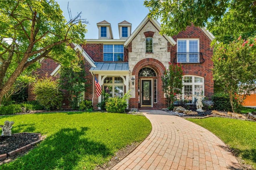 Welcome to this gorgeous home with beautiful curb appeal. It is situated on a cul de sac with a little more than a third of an acre one of the largest in the neighborhood.This home boasts tons of space for living and entertaining. The kitchen has lots of cabinets, built in desk, granite countertops, island, stainless appliances, eat in kitchen and breakfast bar. The large primary suite features a view of the pool along with a relaxing fireplace with a sitting area. The primary bathroom has 2 vanities, jetted tub, separate shower and a large walk in closet. Upstairs you will find 4 bedrooms, media and game room, study computer area. 2 of the bedrooms share a jack n jill bathroom. The large backyard with a pool will not disappoint. Mansfield ISD, shopping and restaurants close by. Mansfield National Golf Course and Hawaiian Falls water park are also close by. Garage door is Wi-fi enabled. Fingerprint lock on front door. Wi-fi enabled thermostats.