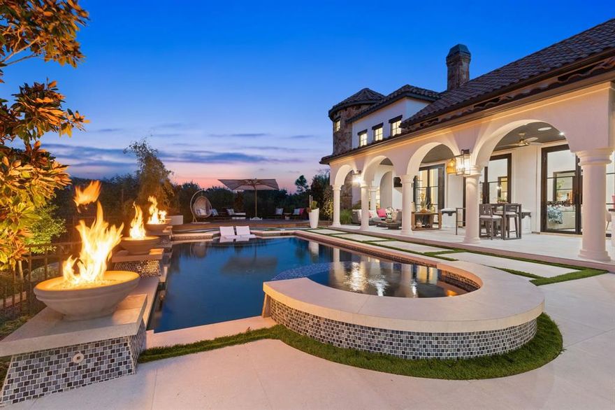 A Westlake Landmark of Elegance, Exclusivity, and Design!  Welcome Home to this rare jewel in the heart of Westlake—an architectural masterpiece tucked within a private enclave, where 2 acres of tranquility frame a life of elegance and ease.  Reimagined from the studs with no detail overlooked, this estate is a breathtaking fusion of Mediterranean warmth and Modern sophistication. Every surface, every finish and every element of design was envisioned by a local visionary designer and executed by top master craftsmen. Custom ceiling treatments, exquisite lighting, and luxurious textures create a seamless dialogue between artistry and livability.   Step through wrought-iron doors into a elegant Courtyard, a centerpiece for gatherings under open skies. Inside, light-filled spaces unfold in perfect harmony: expansive Living and Dining areas with walls of glass, a Chef’s Kitchen of striking proportion with Sub-Zero and Miele appliances, 2 islands, plus a working Pantry that makes hosting effortless. From the glass-encased Wine Gallery to the onyx Wet Bar, Game area and Media Lounge, the home is crafted for celebrations both grand and intimate.    The Primary Suite is a sanctuary of indulgence with private sitting room and spa retreat Bath featuring a sauna and steam shower. A secluded Guest Casita and Executive Study complete the main level, while upstairs unveils a second lounge and three en-suite Bedrooms, each with its own distinctive character.   Step outdoor to find a true backyard paradise boasting a sparkling pool and spa crowned with fire bowls, expansive covered living spaces, a fully appointed summer kitchen, and a fire pit lounge set amid lush landscaping. Here, evenings stretch long, laughter lingers, and every gathering feels unforgettable.   This is more than a residence—it is a statement of style and a canvas for living beautifully. Rarely does a property of such vision, craftsmanship, and privacy come to market in Westlake.