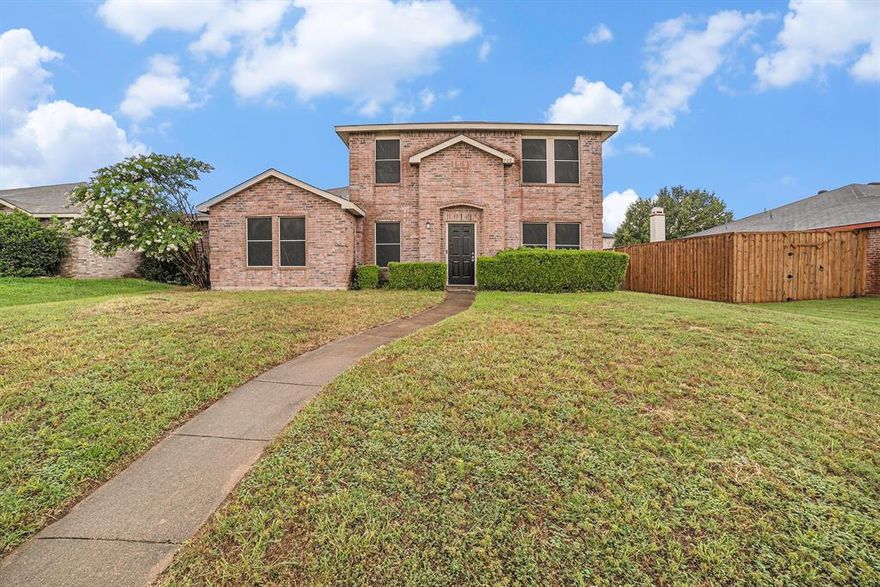 Freshly Renovated 2-Story in Cedar Hill! Updated flooring and paint throughout. Living room on first level has brick fireplace. Second living area on second floor. Big backyard with privacy fence and patio.