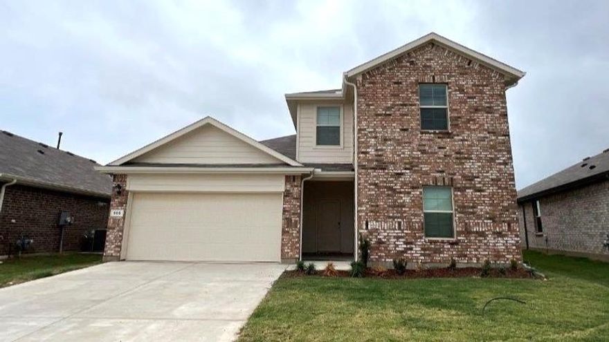 New and available for a Quick Move-in! Now selling the new phase at D.R. Horton's Rosewood at Beltmill in North Fort Worth and Eagle Mountain-Saginaw ISD! Beautiful Single Story 4 bedroom-plus Study-Lakeway floorplan-Elevation B, complete and Move-in Ready! Modern open concept with spacious Living, Dining and large Chef's Kitchen complete with Island, Stainless Steel Whirlpool Appliances, gas Range, Granite Countertops, and corner walk-in Pantry. Large primary Bedroom with 5 foot over sized shower and walk-in Closet. Quartz vanity tops in baths and Ceramic tile flooring at Entry, Hallways, Kitchen, Breakfast, Utility and Bathrooms. State-of-the art energy efficiency features plus Home is Connected Smart Home Technology Pkg. Covered front porch, covered back Patio and 6 ft privacy fenced Backyard. Gas Tankless Water Heater, Landscape Package, full sod, Sprinkler System and more! Community Pool, Playground and Walking Trail. Nearby nature, wildlife, and outdoor activities include Eagle Mountain Lake offering Boat and Jet Ski rentals; Eagle Mountain Park offering hiking trails and nature; Twin Points Park offering seasonal beach and party area rentals.