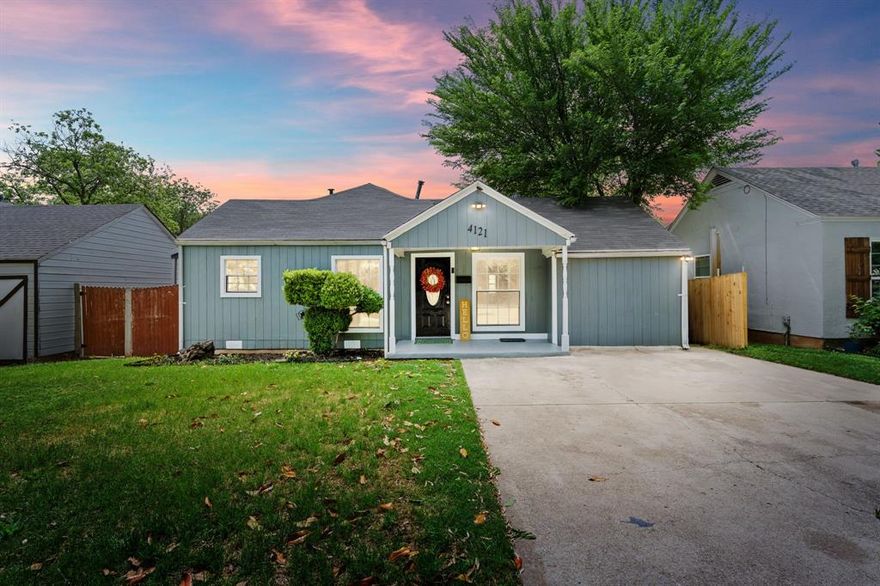 This fully updated 3-bedroom, 2-bath home at 4121 Alamo Ave is truly move-in ready. Inside, you’ll find new luxury vinyl plank flooring throughout, fresh interior paint, updated light fixtures, and ceiling fans in every bedroom. The kitchen features freshly painted cabinets and a brand-new stove, plus a new water heater for added peace of mind. The layout is comfortable and functional, with great natural light and an easy flow for everyday living. Out back, you’ll love the oversized yard with additional storage, plenty of space to relax, entertain, or make it your own. Located just minutes from Arlington Heights High School, this is a spot that’s hard to beat. Come see it in person—you’ll feel right at home.