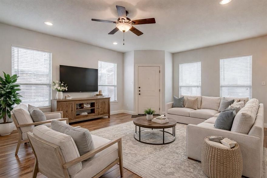 Immaculate and move-in ready, this beautifully maintained zero lot line single-family home offers the perfect blend of low-maintenance living and modern comfort. Designed for a lock-and-leave lifestyle, this home is ideal for those seeking convenience without sacrificing space or privacy.
Freshly painted and meticulously cared for, the home feels like new despite being just 10 years old. GREAT rental potential if looking for an investment property.

The main level features durable ceramic tile flooring with the warm look of wood; offering both style and long-lasting performance, perfect for everyday living. The functional layout provides comfortable, light-filled living spaces, while the attached two-car garage adds convenience and extra storage.

Enjoy the added bonus of a private side yard and patio; ideal for relaxing outdoors, entertaining guests, or accommodating pets — all with minimal upkeep.