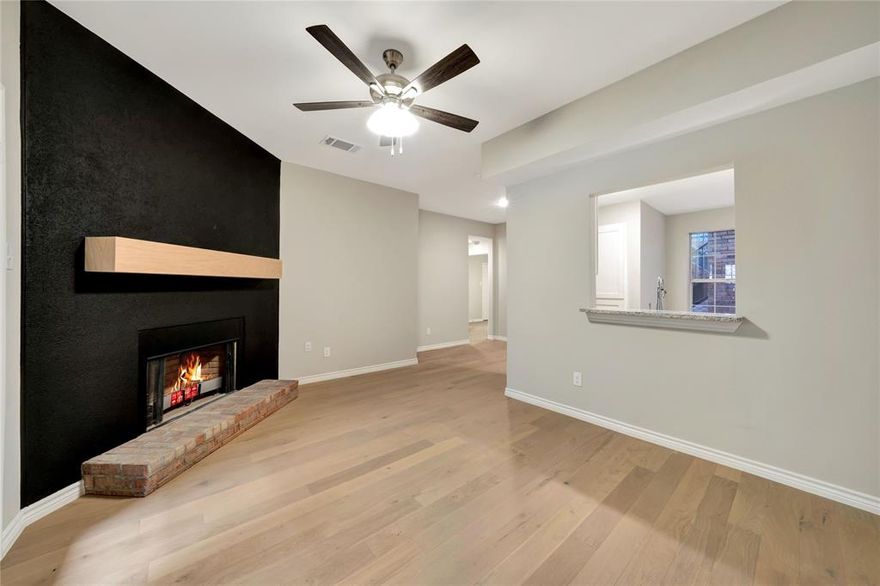 Completely Renovated First-Floor Townhome in Prime Location!
This stunning 2-bedroom, 2-bath townhome has been fully renovated down to the studs and offers modern living in an unbeatable location just steps from the Dallas North Tollway, Restaurant Row, and premier shopping. Located on the first floor, this light and bright unit features a gorgeous view of the pool, upgraded engineered wood flooring, and a cozy living room with a wood-burning fireplace, complete with a charming wood mantel and brick hearth.The kitchen boasts granite countertops, stainless steel appliances, and crisp white cabinetry. Enjoy your own private patio with extra storage space—perfect for relaxing or entertaining. A brand new HVAC system ensures comfort year-round, and water is included in the HOA.
Don't miss this opportunity to live in a beautifully updated home with top-tier convenience and comfort!