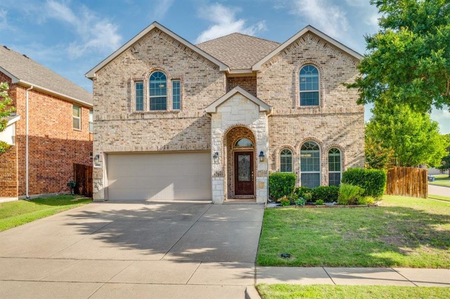 Welcome to this beautiful and generously sized two-story home nestled in the highly sought-after Reserve at Westridge neighborhood! This inviting 4-bedroom, 3.5-bath residence is move-in ready and thoughtfully designed with an open-concept floor plan that's perfect for everyday living, festive gatherings, and making lasting memories. Step inside to a bright and airy interior featuring gorgeous, recently added wood flooring in the first-floor living and formal dining areas. The spacious living room with a cozy fireplace creates the perfect setting for relaxing nights in or hosting family and friends. The heart of the home — the kitchen — offers plenty of cabinetry and storage space, ideal for keeping everything organized and within reach. You'll also appreciate the oversized laundry room, complete with additional built-in storage, making household chores a breeze. Upstairs, a large game room provides the perfect spot for movie nights, playtime, or a home office. With tons of space throughout, there’s room for everyone to spread out and enjoy. Sitting on a premium corner lot, this home features a spacious backyard with plenty of room for outdoor entertaining, play, or simply soaking in the Texas sunshine. Located just a short walk from top-rated Prosper ISD schools, this home offers the ultimate in convenience for families. The Reserve at Westridge community is packed with incredible amenities, including a neighborhood water park, family pools, splash pad, playgrounds, scenic walking trails, grilling stations, and a welcoming clubhouse. This home truly combines comfort, charm, and convenience — offering the very best of the area. Don’t miss the opportunity to make it yours!