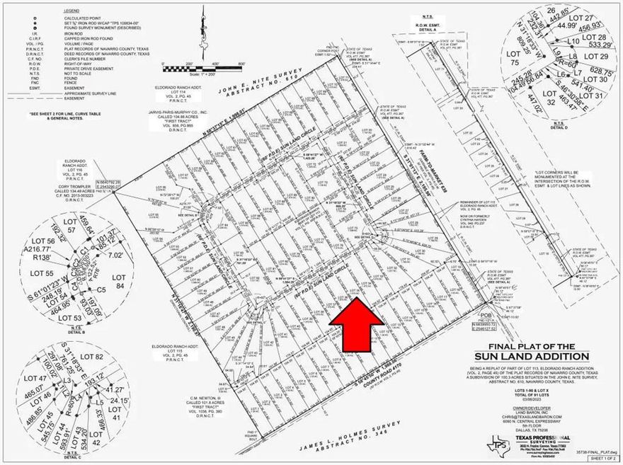 This 1-acre lot is located in a recorded subdivision in Corsicana, Texas and offers a great opportunity to build a home that fits your needs. The property provides open space with a quiet surrounding environment while remaining conveniently located within driving distance to schools, shopping, dining, and local services. With easy access to nearby roadways, the location allows for both privacy and practicality. The lot offers flexibility for future development in accordance with local regulations. Manufactured and mobile homes are permitted per current subdivision guidelines. Buyer to verify all building requirements, utilities, and restrictions.