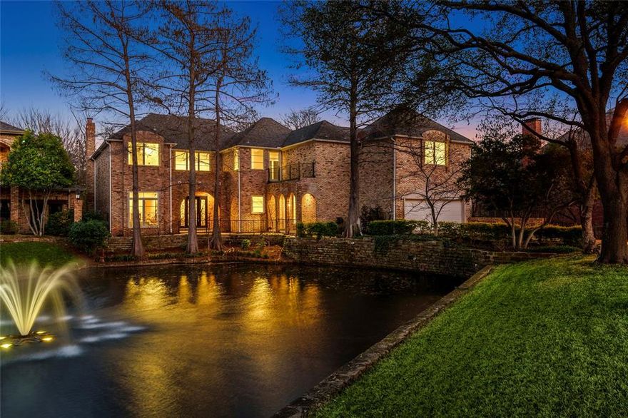 Experience unparalleled contemporary luxury at this one-of-a-kind Dallas retreat, offering breathtaking water views from every window and surrounded by majestic mature trees. Located in a prestigious North Dallas neighborhood, this thoughtfully designed home features two spacious living areas, a state-of-the-art gourmet kitchen equipped with premium appliances, and a wine closet for the ultimate entertaining experience. Elegant marble accents flow seamlessly throughout, adding timeless sophistication to every room.

The home’s multi-level decks, balconies, and patios create a perfect harmony between indoor and outdoor living, leading to a private pool surrounded by lush landscaping. An elevator ensures effortless access to all levels, while two expansive primary suites provide comfort and privacy. Conveniently located near highly rated schools, upscale dining, and premier shopping, this property combines tranquility with urban convenience.