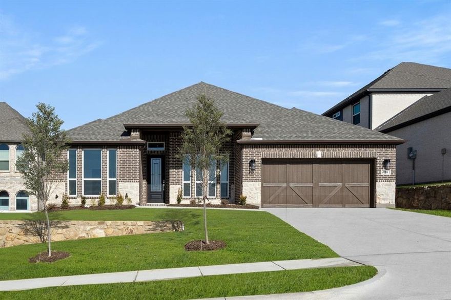 MLS# 21179487 - Built by First Texas Homes - Ready Now! ~ Discover refined living in High Country, Burleson, with this thoughtfully designed single-story Eagle plan on a premium lot. Offering 3,016 sq ft, this home features four spacious bedrooms, three and a half baths, and a three-car garage. The gourmet kitchen boasts double ovens, a large island, walk-in pantry, and elevated finishes. The primary suite is a serene retreat with a spa-inspired bath, extended glass-enclosed shower, dual vanities, and a generous walk-in closet. Enjoy a private secondary ensuite, formal dining room, dedicated study, and soaring twelve-foot ceilings. Schedule your tour today!