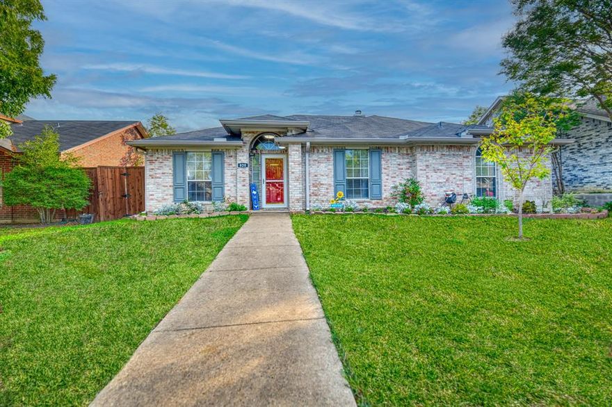 This beautiful 3 bed 2 full bath home in Mesquite is ready for you! The living room has a wood burning fireplace and plenty of space, perfect for entertaining.  The kitchen has granite counter tops, an island, dishwasher, disposal, built-in microwave, and electric range.  Enjoy the dual vanity, garden tub, and walk-in shower in the primary bedroom. The backyard has a nice sized pool for your enjoyment.