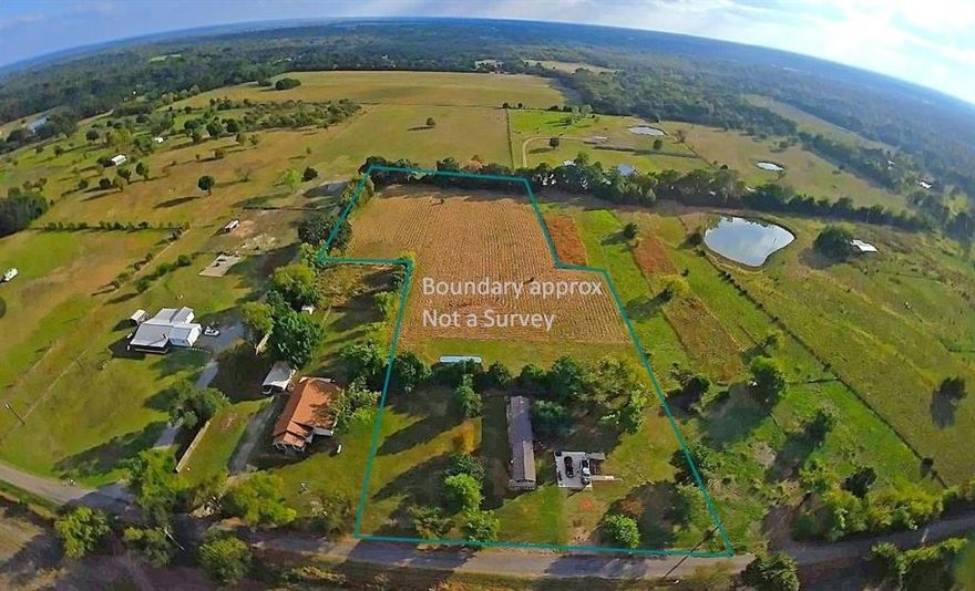 Beautiful *no restrictions acreage for homestead, weekender, or add this to your Investment portfolio. Over 4 acres with Very well maintained one owner- 2021 manuf home; Under 10min to the new Lake Ralph Hall; Under 15min to Greenville & Commerce; Need a place to BugOut & grow some food - feed the Fam & friends w a huge garden & even some fresh protein from your new farm; You know you've thought about it. Includes 40' 'CONEX' shipping container. appr 25'x25' concrete pad ready for garage, shop, carport. Quiet dead end street just out of town, with great access to major roads. Live in the current home while building , then use this for guest home, LTR-STR or office. Bring the family; Have a weekend farm; Rent it out- Loads of possibilities in this rural yet very convenient home. Meticulously maintained, the OSS, electric, plumbing, and Legacy Home are all 2021. *Permanently installed to foundation and registered by Hunt county as permanent SFR; 2022 survey on file.
The recipient bears sole responsibility for due diligence verification of the information contained herein and all risk for any inaccuracies.