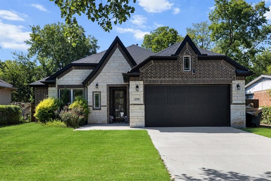 Welcome home! Built in 2021, this modern home is thoughtfully designed for today’s lifestyle, blending style and comfort in every space. The open living room with a striking fireplace is perfect for family movie nights or hosting friends, while sleek wood-look floors run throughout most of the home. The kitchen is both modern and functional, featuring stainless steel appliances, a large island, granite countertops, a walk-in pantry, and an adjoining dining area. Smart home technology makes daily life easier with convenient control over temperature, security, and access. The primary suite offers a relaxing retreat with a spacious walk-in closet and a spa-inspired bath complete with dual sinks, a soaking tub, and a separate shower. You’ll also love the oversized utility room with built-in cabinets and sink, designed to keep the household running smoothly. Step outside to a large backyard with a sprinkler system and a covered patio—perfect for barbecues, outdoor play, or simply unwinding. An attached two-car garage provides extra storage and convenience. With its modern design, family-friendly layout, and great location near Ferguson Park, Bishop Lynch High School, and just minutes from Downtown Dallas, this home truly has it all.
