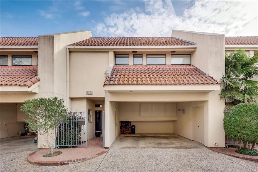 Updated townhome located in HPISD for lease!! This 2 bedroom and 2.1 bathroom is located in Bradfield Elementary; just a short drive from hotspot destinations such as Inwood Village, Preston Center, and Highland Park Village. The living room boasts high ceilings, a gas fireplace, floor to ceiling windows, and a wet bar with wine cooler. The kitchen includes stainless steel appliances, beautiful stone countertops, and overlooks the private courtyard. Both bedrooms have separate, full bathrooms with great closet space. furniture in property, tenant can use it free or ask landlord to remove.