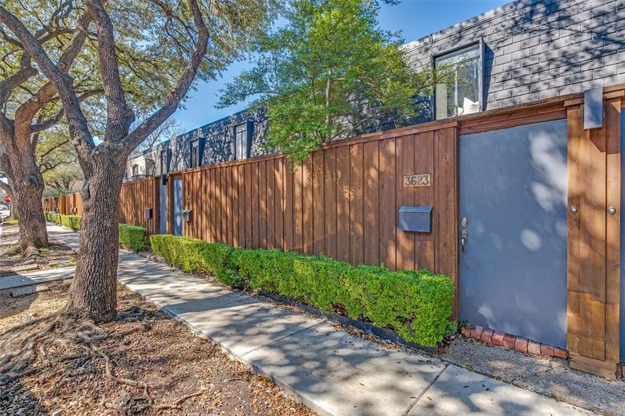 Charming and thoughtfully updated 2-bedroom, 1.5-bath condo in the heart of Oak Lawn, just one street from Highland Park and steps from some of Dallas’ best restaurants, grocery stores, gyms, and shopping.

The first level features a bright living room filled with natural light and a charming window alcove, perfect for a cozy reading nook or morning coffee retreat. The kitchen offers quartz countertops, stainless steel appliances, and a marble backsplash, and flows easily into a dedicated dining area designed for everyday living and casual entertaining. A convenient half bath completes the first floor. Just outside, the rear patio leads directly to your assigned parking space.

Upstairs, hardwood floors run throughout. You’ll find two spacious bedrooms, an updated full bath with mosaic tile flooring and classic subway tile surrounds, plus a dedicated washer and dryer area on the second floor, an upgrade not found in all units.

With private outdoor space, natural light, and an efficient layout, this home is ideal for a lock-and-leave lifestyle in one of the most walkable pockets of Dallas.