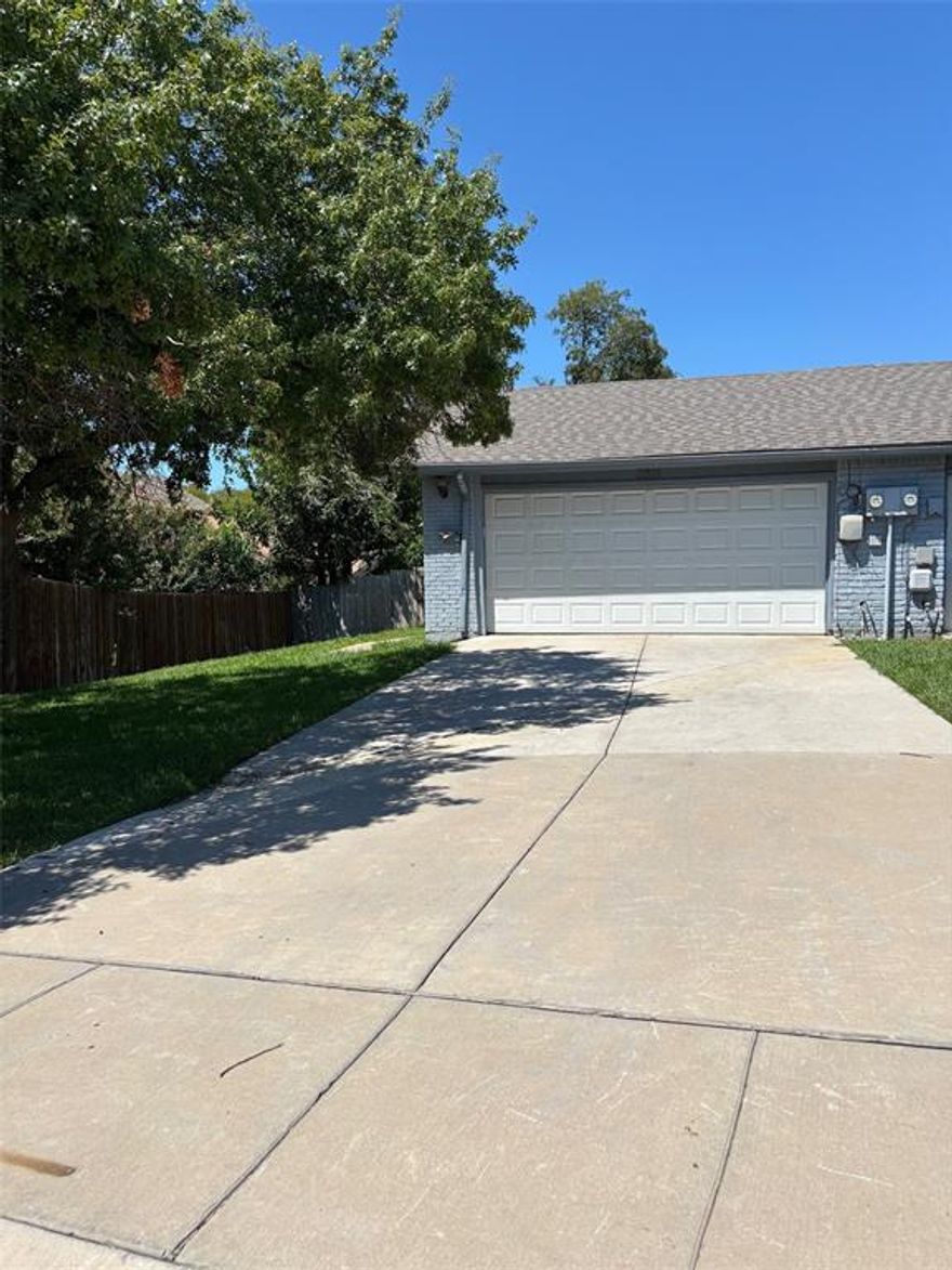 **1ST MONTH FREE RENT AND RENT REDUCED TO $2060 PLUS $80.00 MONTH LAWN SERVICES. Boths sides of this duplex are available 2205 & 2207. Great location in Carrollton close to George Bush tollway and Highway 35, shopping, you name it, this location is close to it. Very close to high school and elementary schools also. Spacious master bedroom downstairs with walk in closets, bathtub, 2 sinks, separate shower, and the other 2 bedrooms are upstairs for privacy with a full bath. Front entry with large 2 car garage with extra parking in driveway and in the cul-de-sac for visitor parking.